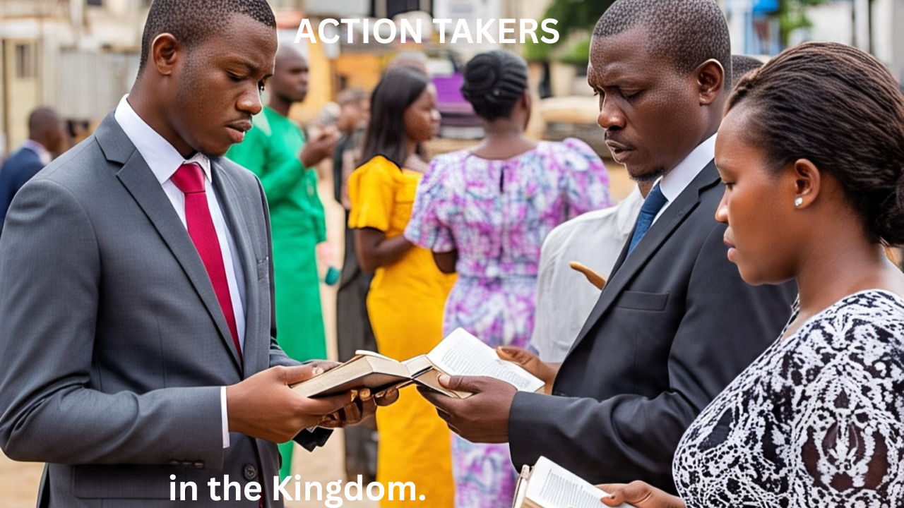 Week 18 Topic: ACTION TAKERS IN THE KINGDOM.